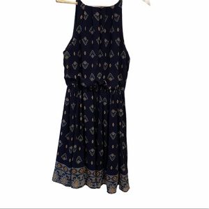 Miami Blue Sleeveless Multi Print Dress Sz M